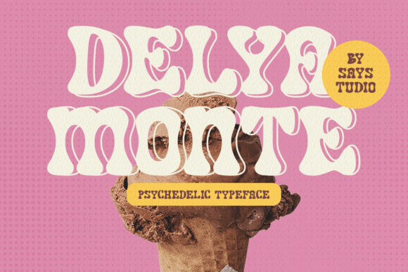 Delya Monte: A Groovy Display Typeface for Retro Branding