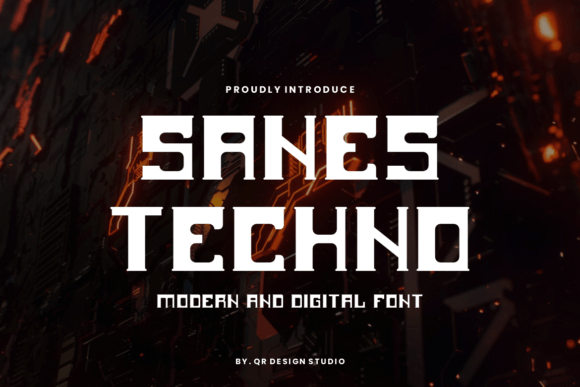 Sanes Techno Font for Modern Branding